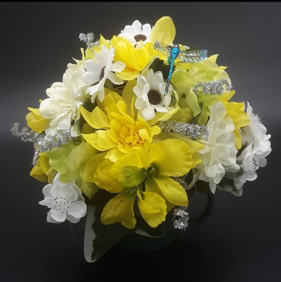 Green Mug Floral Arrangement - Picture 6 of 15